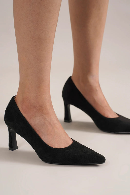Suede Toe Pumps