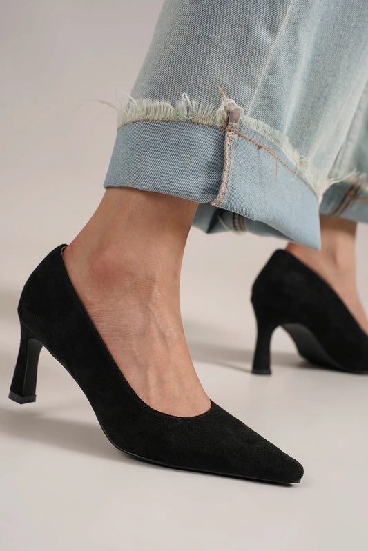 Suede Toe Pumps